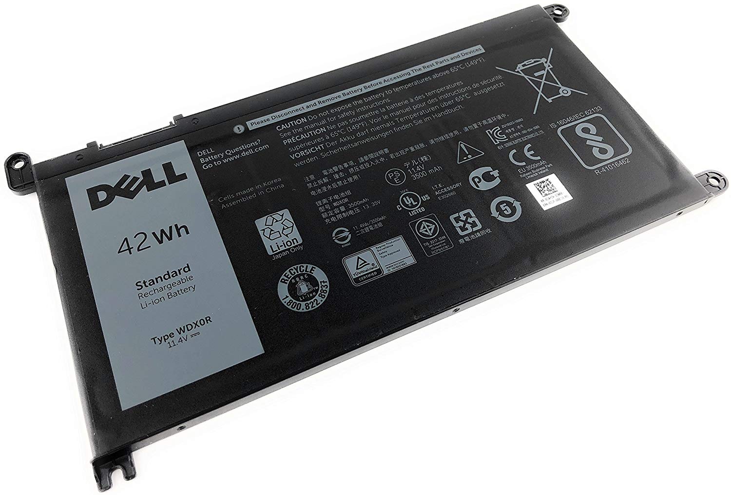 42Wh Dell Vostro 15 5568 V5568 P62F P62F001 Laptop Li-ion Battery